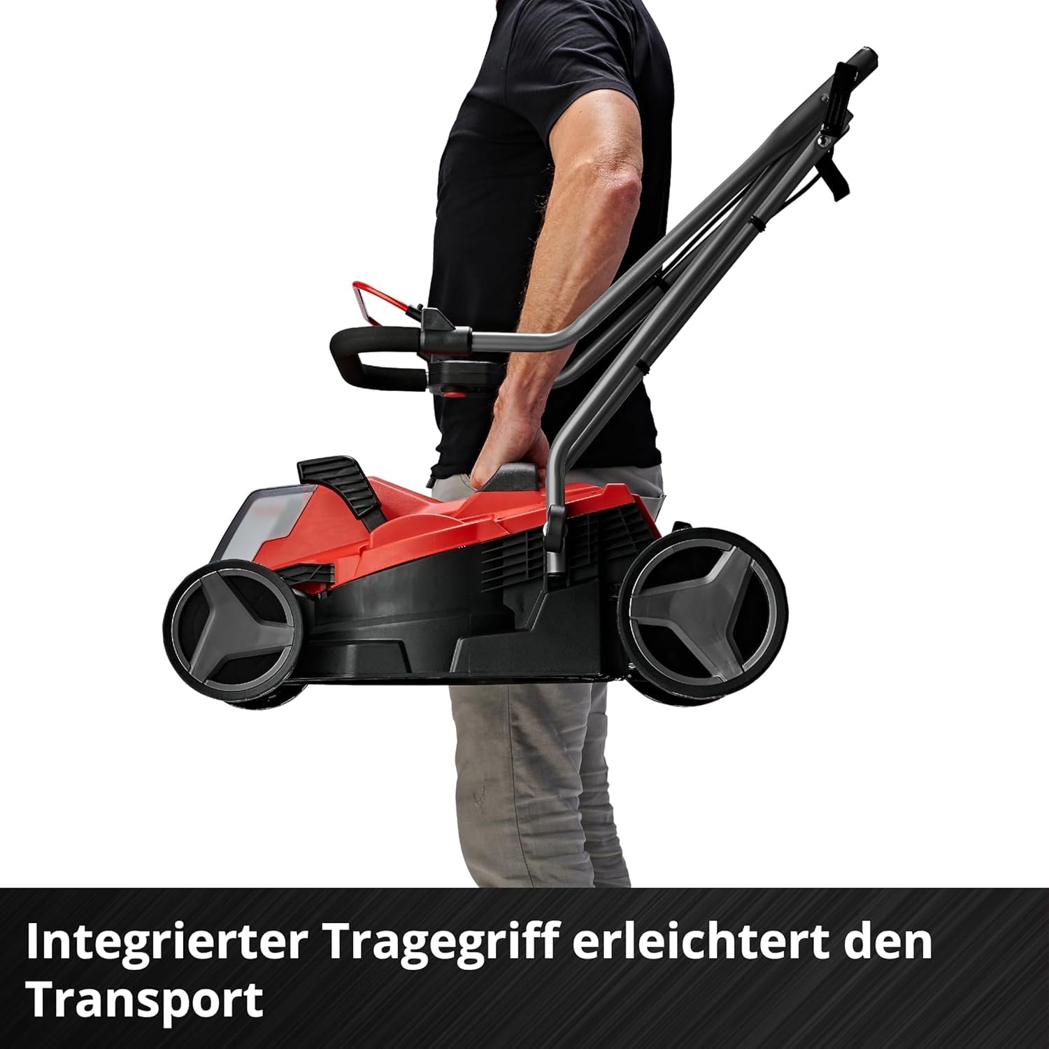 Einhell Akku-Rasenmäher GE-cm 18/33 Li Kit Power X-Change (18 V, 33 cm Schnittbreite, bis 200 m², Brushless, 30L Fangkorb, 25-65 mm Schnitthöhe, inkl. 4,0 Ah Akku + Ladegerät)