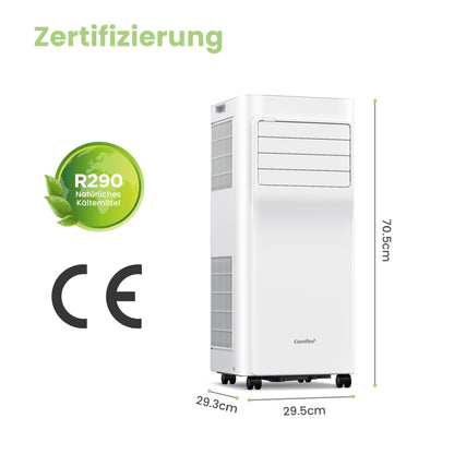 Comfee Mobiles Klimagerät Breezy Cool Pro 2.6,9000 BTU 2,6kW, Kühlen&amp;Ventilieren&amp;Entfeuchten,APP-Steuerung,Raumgröße bis 88m³(33㎡),Mobile Klimaanlage mit Abluftschlauch [Energieklasse A]