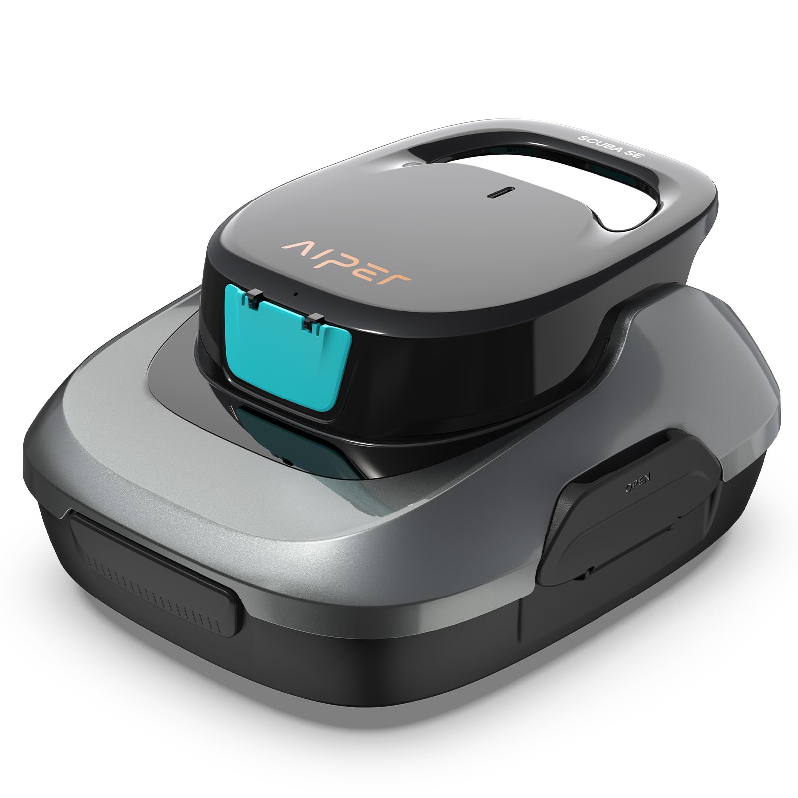 AIPER Scuba SE Poolroboter, Kabelloser Poolsauger Akku, 90 Minuten Reinigungszeit, Automatische Reinigung mit Selbsteinparkfunktion, Leichter Poolreiniger Ideal für Pools mit Flachem Boden