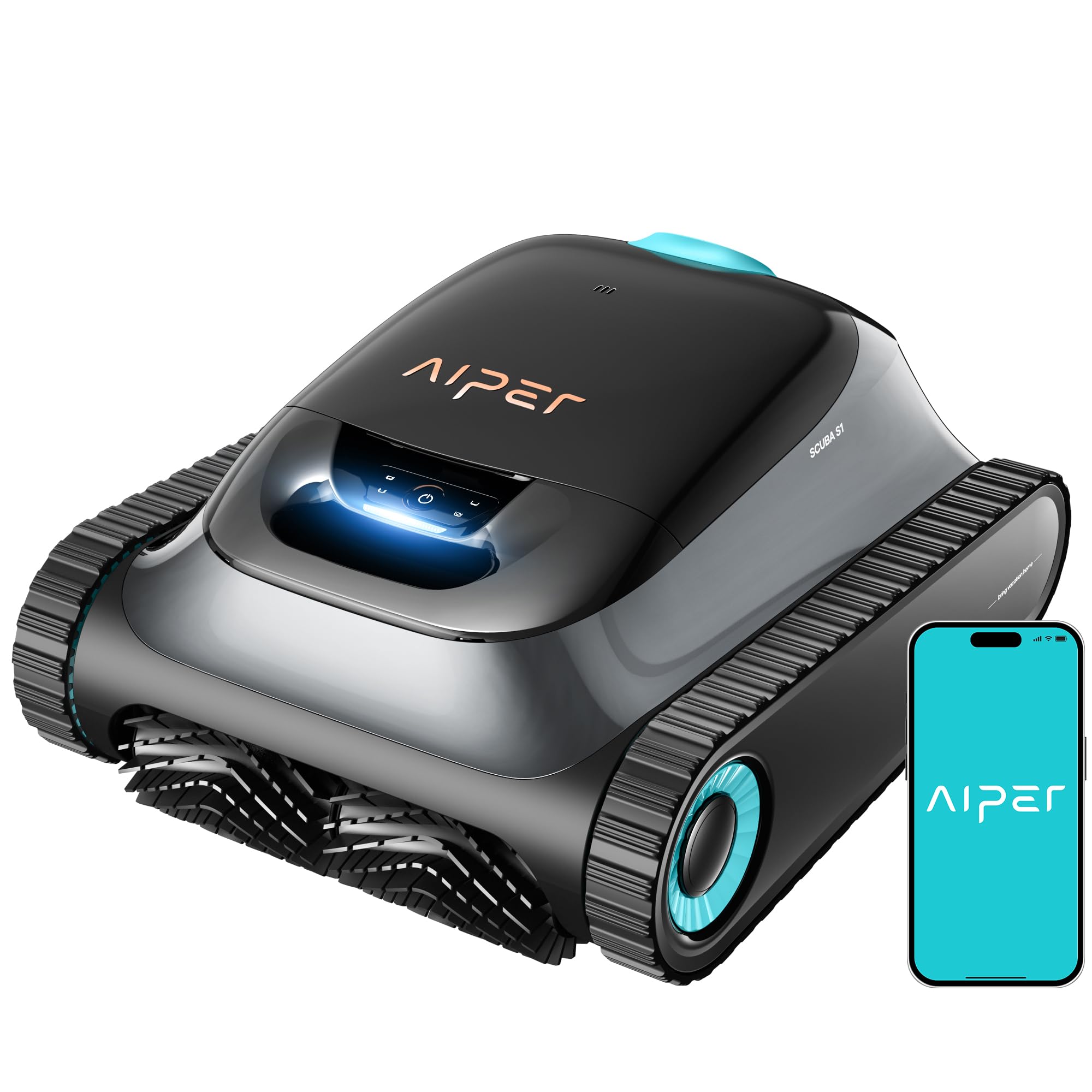 (2026 Upgrade) AIPER Scuba S1 Poolroboter Boden und Wand, Wasserlinienreinigung, Doppelfiltration, 270 Min Laufzeit, Intelligente Navigation, App-Steuerung &amp; OTA-Updates für Einbau- und Aufstellpools