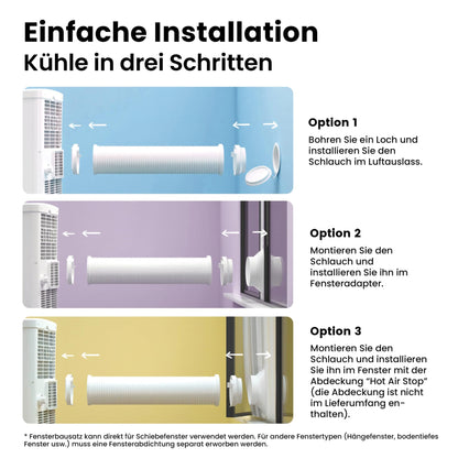 Comfee Mobiles Klimagerät Breezy Cool Pro 2.6,9000 BTU 2,6kW, Kühlen&amp;Ventilieren&amp;Entfeuchten,APP-Steuerung,Raumgröße bis 88m³(33㎡),Mobile Klimaanlage mit Abluftschlauch [Energieklasse A]