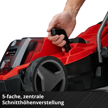 Einhell Akku-Rasenmäher GE-cm 18/33 Li Kit Power X-Change (18 V, 33 cm Schnittbreite, bis 200 m², Brushless, 30L Fangkorb, 25-65 mm Schnitthöhe, inkl. 4,0 Ah Akku + Ladegerät)