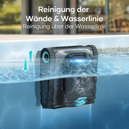 (2026 Upgrade) AIPER Scuba S1 Poolroboter Boden und Wand, Wasserlinienreinigung, Doppelfiltration, 270 Min Laufzeit, Intelligente Navigation, App-Steuerung &amp; OTA-Updates für Einbau- und Aufstellpools