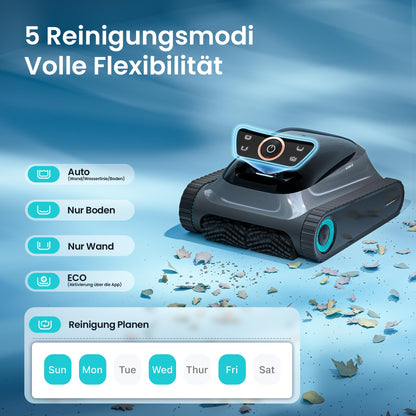 (2026 Upgrade) AIPER Scuba S1 Poolroboter Boden und Wand, Wasserlinienreinigung, Doppelfiltration, 270 Min Laufzeit, Intelligente Navigation, App-Steuerung &amp; OTA-Updates für Einbau- und Aufstellpools